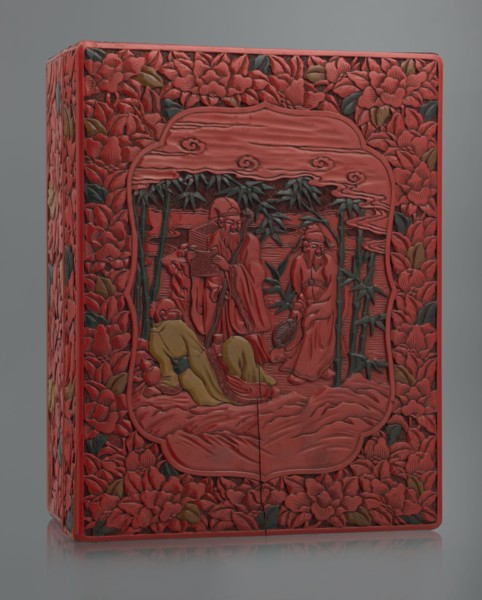 Box with a lid, Chinese art, Chinese culture, figural scenes, floral motifs, Qing 1644–1911,