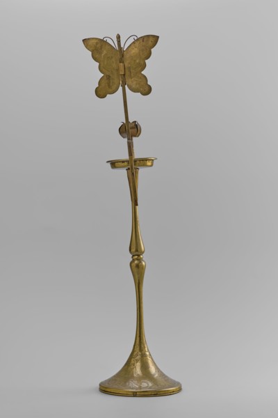 Candlestick, early 20th century, Korea; candlestick on a round base transitioning into a
