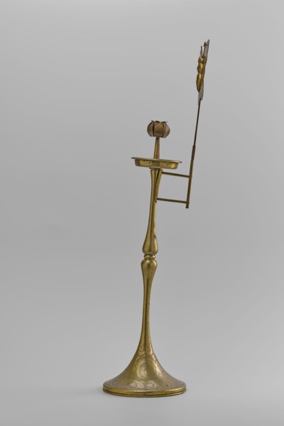 Candlestick, early 20th century, Korea; candlestick on a round base transitioning into a