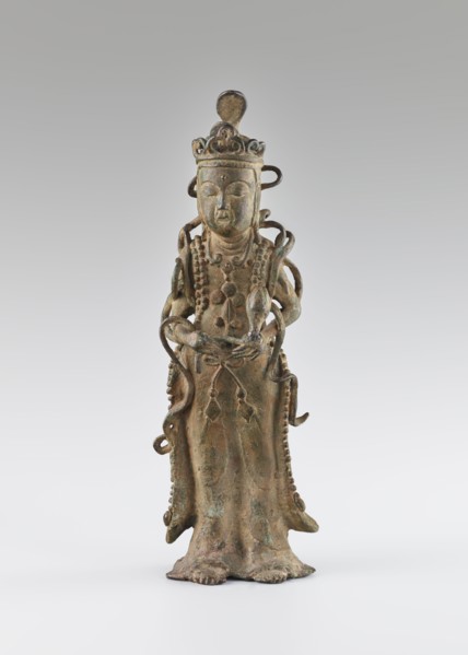 Guanyin, unknown creator;, figurine/sculpture; materials show natural patina; subject: Guanyin