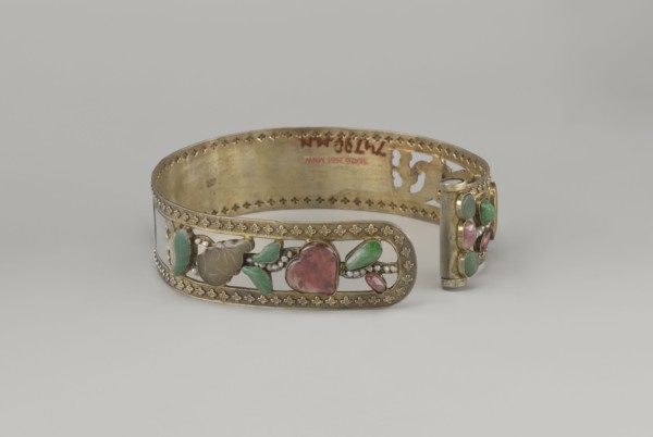 Headband, plant ornament, Chinese, Chinese art, Qing 1644–1911, head ornament, openwork inlaid with