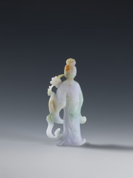 Taoist goddess?, Chinese, Qing 1644–1911, 2nd half of the 18th century. Green-pink slightly