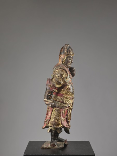 Lokapala Guardian of the World, unknown sculptor; Chinese Buddhism; figurine of a warrior; Qing