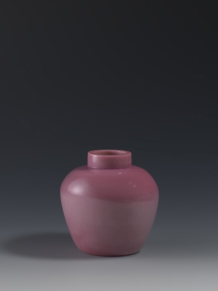 Ginger vessel, Chinese, Qing dynasty 1644–1911, ovoid storage pot with a short collar, mid-19th