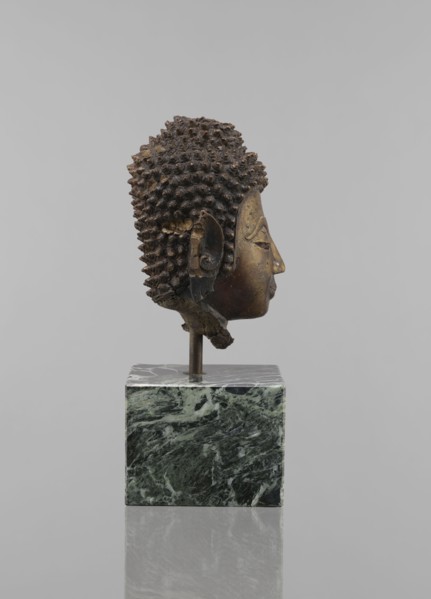 Buddha head — fragment of a sculpture; creator, Buddhist art, Buddhism, Southeast Asian/Thai art;