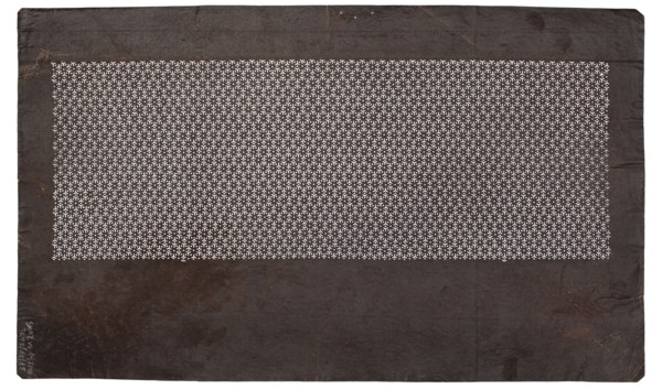Katagami dyeing stencil; geometric komon pattern; maker, stencil; Japanese; Meiji period 19th/20th