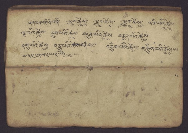 Buddhist manuscript — Penitential Text Tib. sDig bshags gser gyi zhes bya ba bzhugs+o, unknown