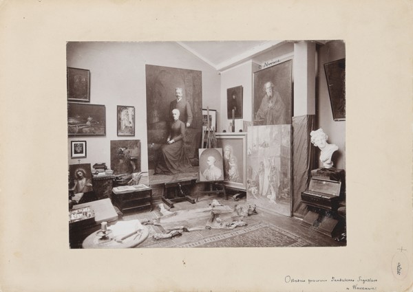 The Last Studio of Pantaleon Szyndler in Warsaw Painting studio of Pantaleon Szyndler 1846–1905 in