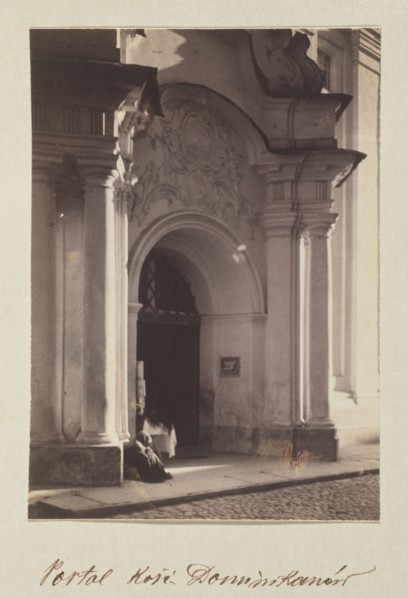 Dominican Church portal; photograph, Bulhak, Jan 1876–1950, Vilnius Lithuania, baroque style,