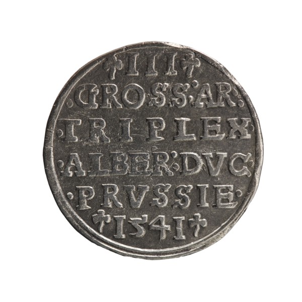 Obverse: Male bust in armour in profile turned right; short hair, long beard with sideburns. In the