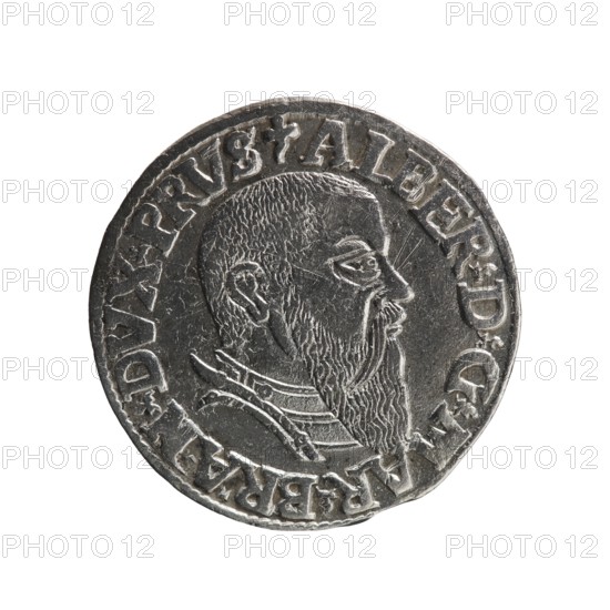 Trojak coin by Schilling, Maciej mintmaster and Decjusz, Jost Ludwik fl. 1528–1535 co-creator;