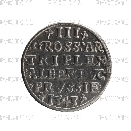 Obverse: Male bust in armour in profile turned to the right; short hair, long beard with sideburns.