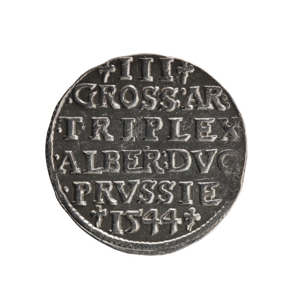 Trojak coin by Schilling, Maciej mintmaster and co-creator Decjusz, Jost Ludwik fl. 1528–1535 mint