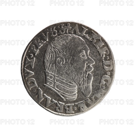 trojak, Albrecht Hohenzollern Prince of Prussia; 1490–1568 — iconography: trefoils, male bust in