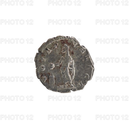 Denarius unofficial of Septimius Severus 146–211; Roman emperor 193–211. Obverse: Head of Septimius