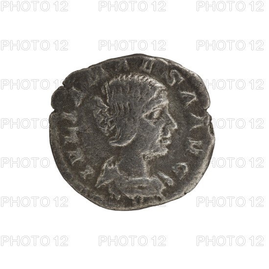 Denarius, Elagabalus 204–222; Roman emperor 218–222. Obverse: IVLIA MAESA AVG — Draped bust of