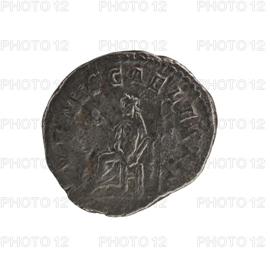 Denarius of Elagabalus reigned 218–222. Issued under Julia Soaemias Augusta 218–222. Obverse: