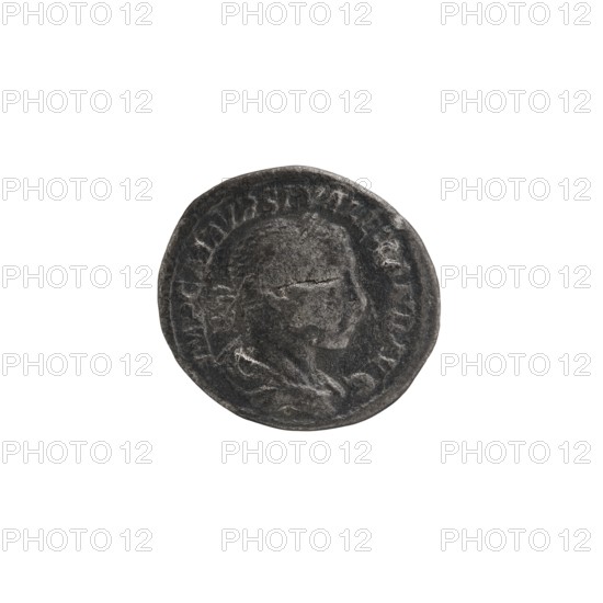 Denarius; Obv.: IMPCMAVRSEVALEXANDAVG — Bust of Alexander Severus with laurel wreath and