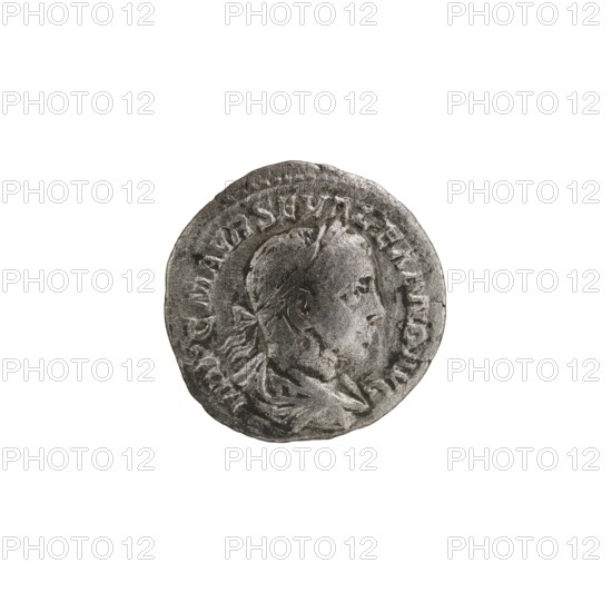 Denarius, Alexander Severus 208–235; Roman emperor 222–235. Obverse: Bust of Alexander Severus with