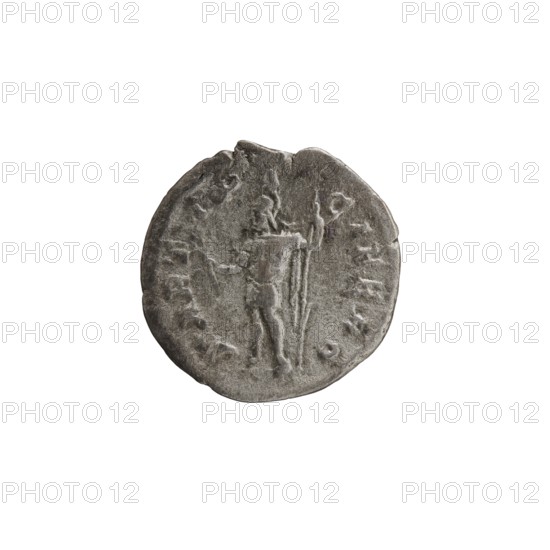 Denarius of Alexander Severus reigned 222–235. Obverse: Bust of Alexander Severus with laurel
