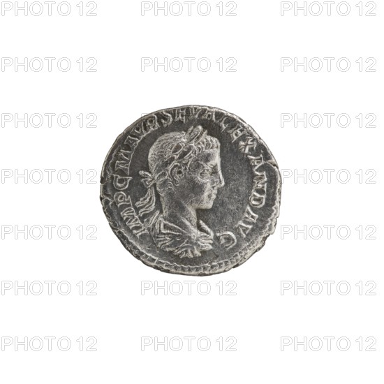 Denarius; personifications; Alexander Severus Roman emperor, 222–235 — iconography: Salus