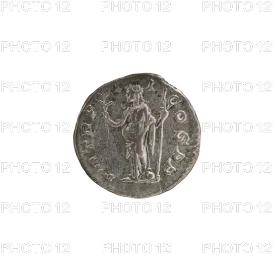 Denarius, Alexander Severus 208–235; Roman emperor 222–235. Obverse: Bust of Alexander Severus with