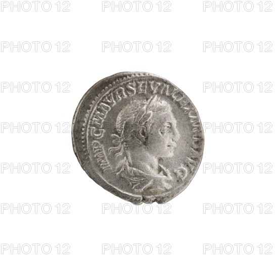 Denarius, personifications, Alexander Severus Roman emperor; 222–235 — iconography: Salus. Obverse: