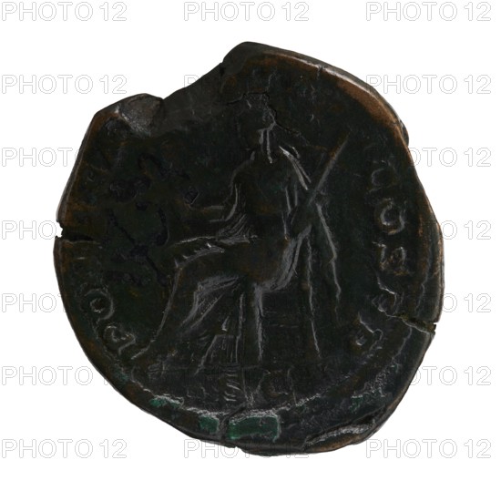 Sestertius, Roman deities, Alexander Severus Roman emperor; 222–235 — iconography: Pax