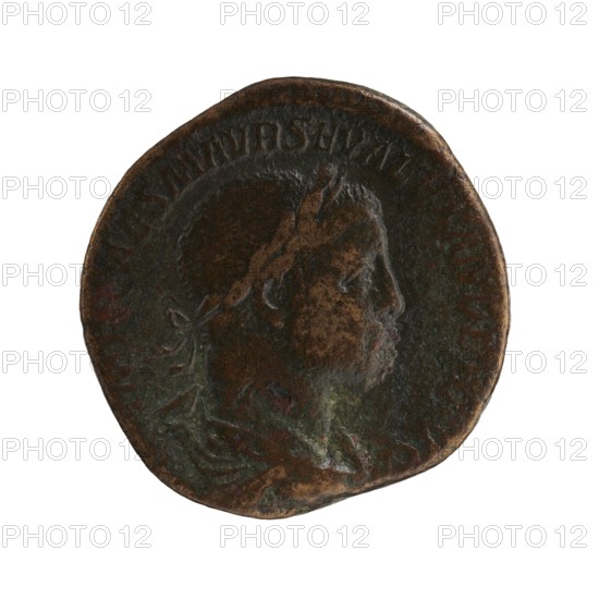 Sestertius, personifications, Alexander Severus Roman Emperor; 222–235 — iconography: Securitas