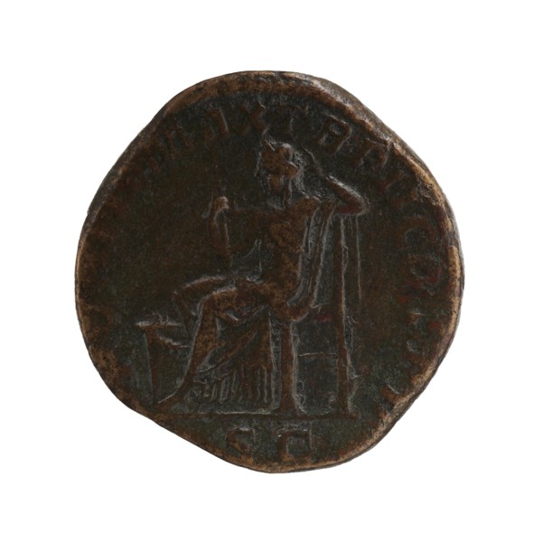 Sestertius, personifications, Alexander Severus Roman Emperor; 222–235 — iconography: Securitas.