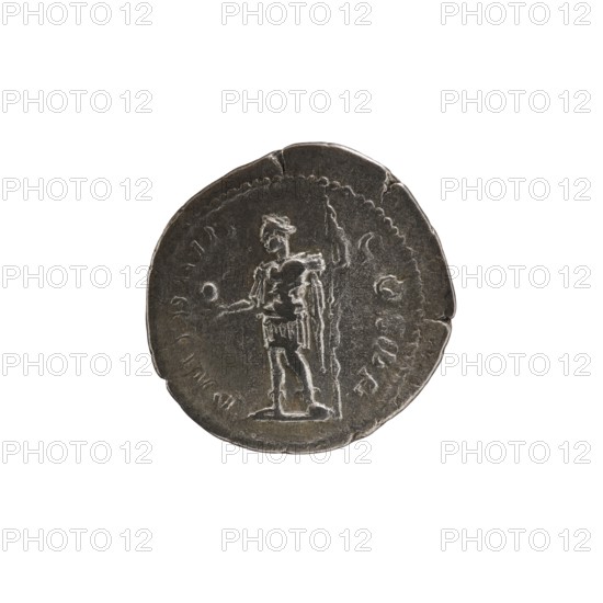 Denarius of Alexander Severus reigned 222–235. Obverse: Bust of Alexander Severus right with laurel