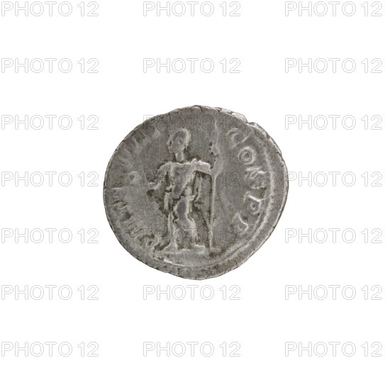 Denarius, Alexander Severus 208–235; Roman emperor 222–235. Obverse: Bust of Alexander Severus