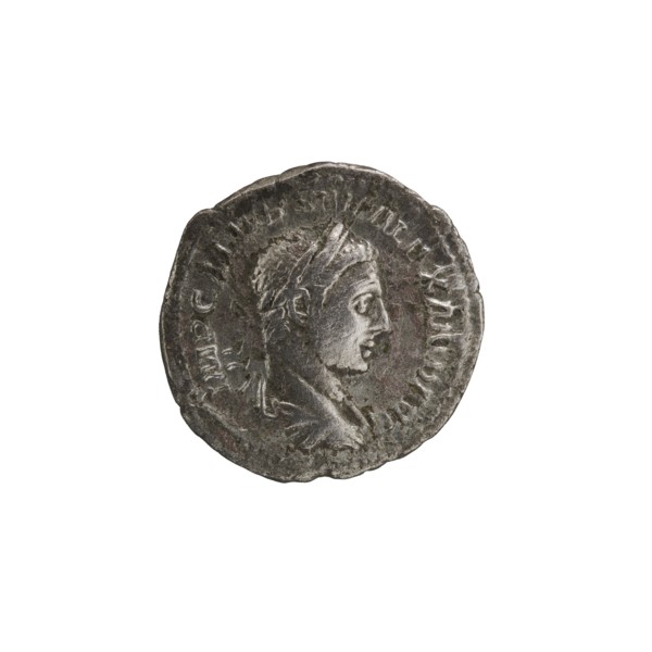 Denarius; Roman deities; Jupiter; Alexander Severus Roman emperor, 222–235 — iconography. Obv.: