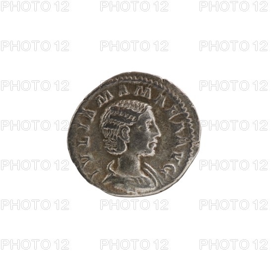 Denarius of Alexander Severus 208–235; Roman emperor 222–235, issued by Julia Mamaea ca. 180–235;