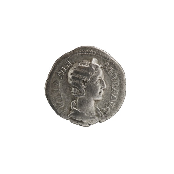 Denarius depicting Julia Mamaea ca. 180–235; Augusta 222–235 and Alexander Severus 208–235; Roman