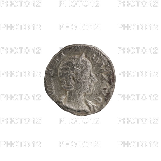Denarius depicting Julia Mamaea ca. 180–235; Augusta 222–235 and Alexander Severus 208–235; Roman