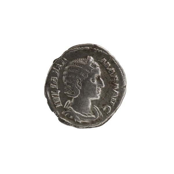 Denarius featuring Julia Mamaea ca. 180–235; Augusta 222–235 and Alexander Severus 208–235; Roman
