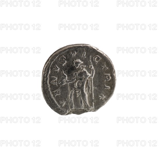 Denarius depicting Julia Mamaea ca. 180–235; Augusta 222–235 and Alexander Severus 208–235; Roman