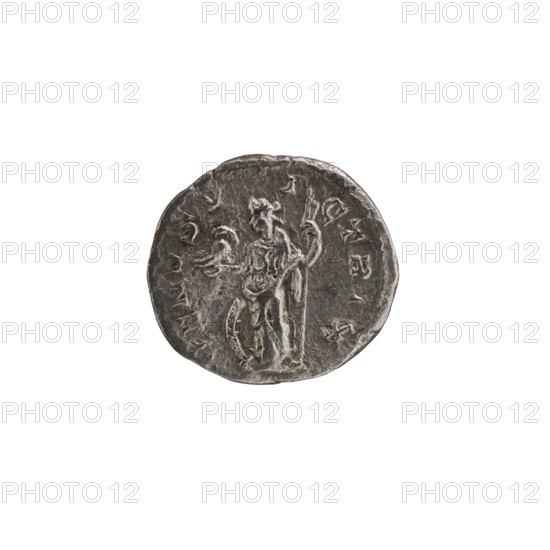 Denarius; obverse: portrait of Julia Mamaea ca. 180–235 with inscriptions naming titles/positions;