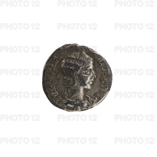 Denarius of Alexander Severus 208–235; Roman emperor 222–235, issued by Julia Mamaea ca. 180–235;