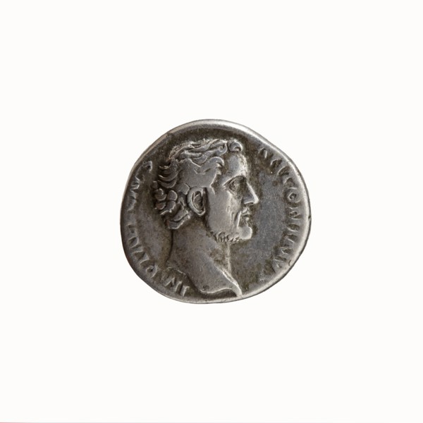 Denarius, Hadrian 76–138; Roman emperor 117–138 issued under Antoninus Pius 86–161; Roman emperor