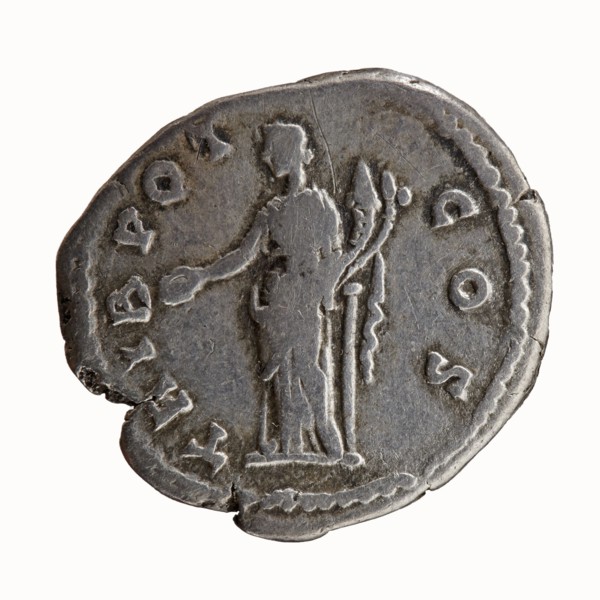 Denarius, Hadrian 76–138; Roman emperor 117–138 as issuer; Antoninus Pius 86–161; Roman emperor