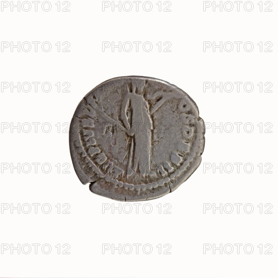 Denarius, Antoninus Pius 86–161; Roman emperor 138–161. Obverse: Head of Antoninus Pius uncovered