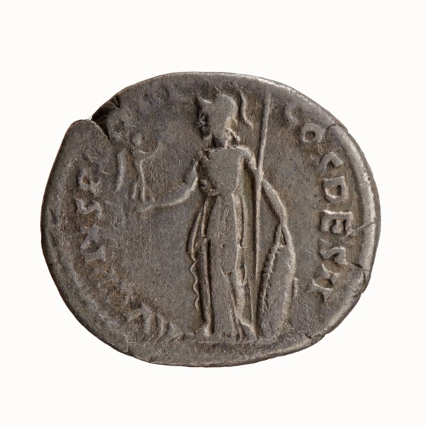 Denarius, Antoninus Pius 86–161; Roman Emperor 138–161. Obverse: Head of Antoninus Pius uncovered