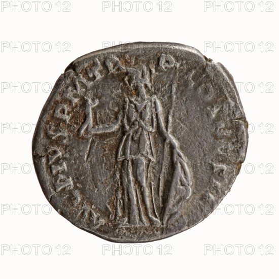 Denarius, Antoninus Pius 86–161; Roman Emperor 138–161. Obverse: head of Antoninus Pius bare,