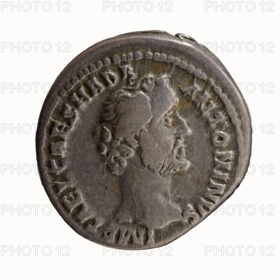 Denarius, Antoninus Pius 86–161; Roman emperor 138–161. Obverse: head of Antoninus Pius bare,