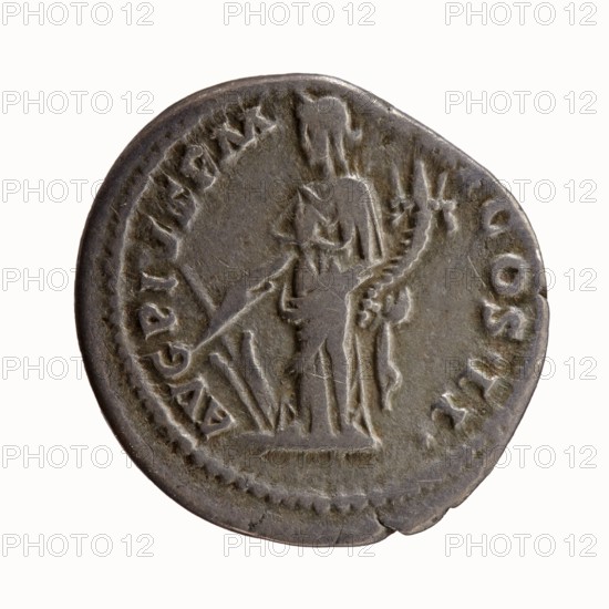 Denarius of Antoninus Pius 86–161; Roman emperor 138–161. Obverse: bare head of Antoninus Pius