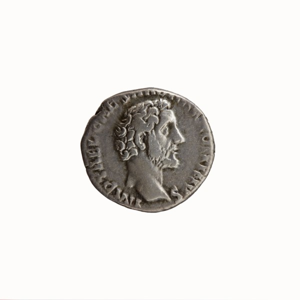 Denarius, Antoninus Pius 86–161; Roman Emperor 138–161. Obverse: head of Antoninus Pius bare,