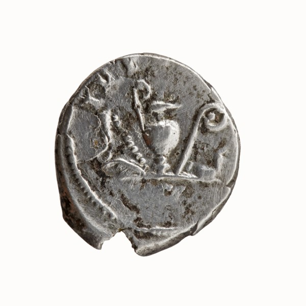 Denarius, Antoninus Pius 86–161; Roman emperor 138–161. Obverse: Head of Antoninus Pius bare,