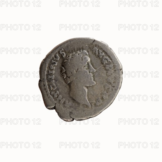 Denarius, Antoninus Pius 86–161; Roman emperor 138–161. Obverse: head of Antoninus Pius, bare,